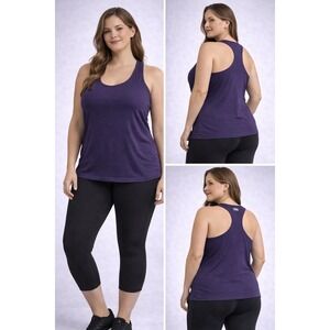DSG Purple Seamless Tank Top XXL Athletic Stretch Racerback